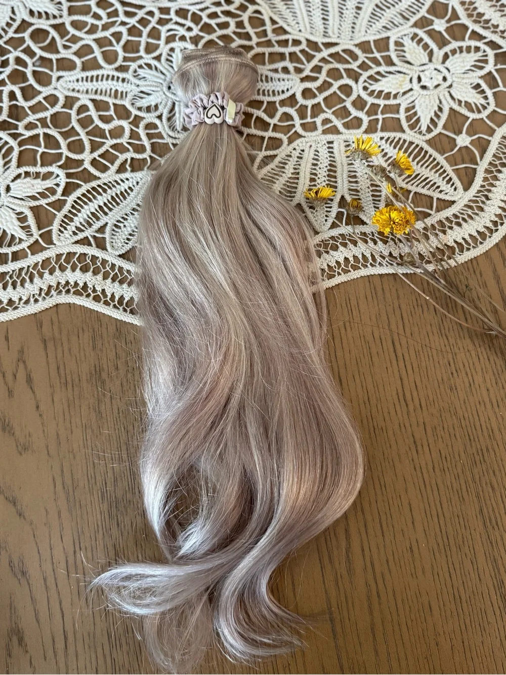 18” Human Hair Weft Hair Extensions  Weft | Platinum Ash Blonde - Picture 5 of 7